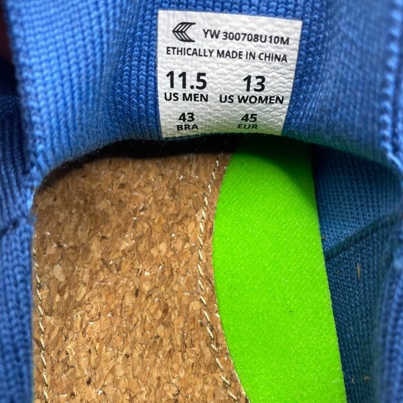 Cariuma Slip On Knit Sneakers Mineral Blue US Womens 13/Men's 11.5 Sustainable - Picture 7 of 7